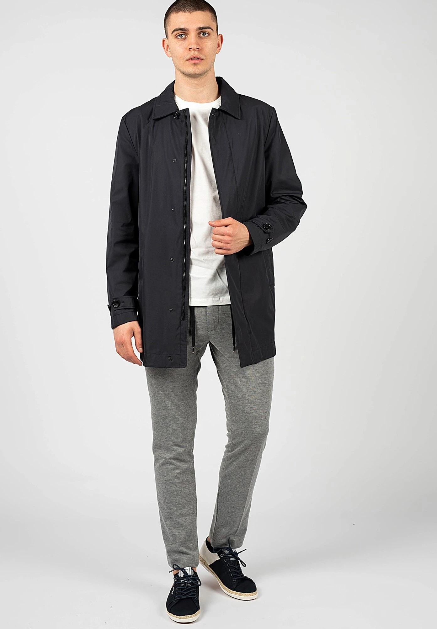 Geox Bayle - Halflange Jas - Dunkelblau 6 Geox Bayle - Halflange Jas - Dunkelblau - Afbeelding 4