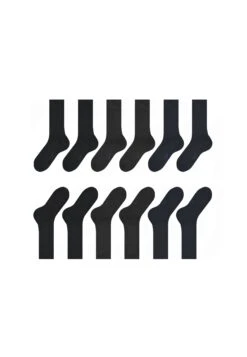 Falke Happy 6-Pack Everyday Casual - Sokken - Schwarz/Dunkelblau/Dunkelgrau