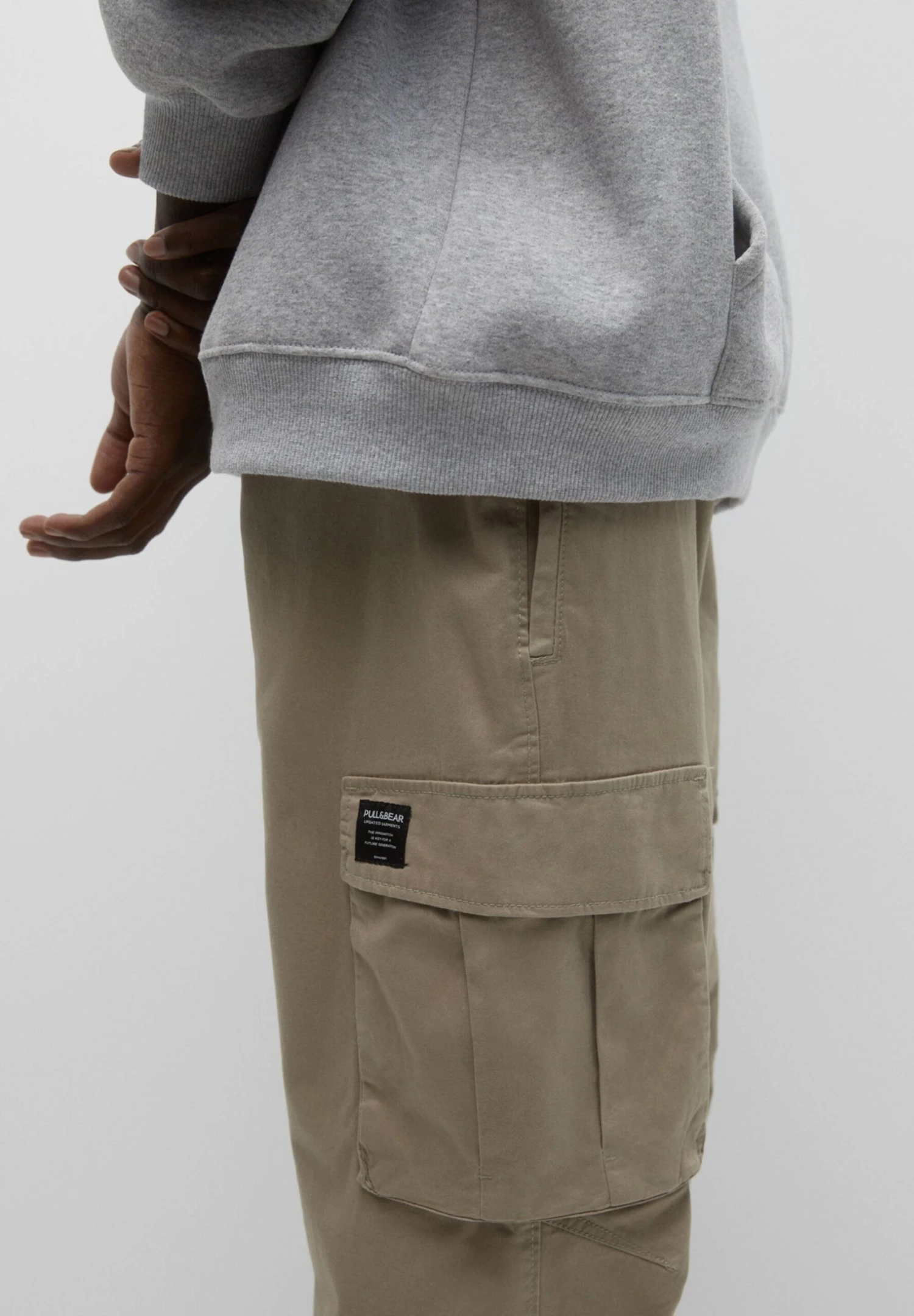 PULL & BEAR Basic Coloured - Cargobroek - Beige 6 PULL & BEAR Basic Coloured - Cargobroek - Beige - Afbeelding 4