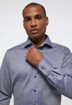 Eterna Dobbydesign Modern Fit - Zakelijk Overhemd - Mittelblau -Jack and Jones Verkoopwinkel 55ba618777684b7e81a2400f6a30cb03
