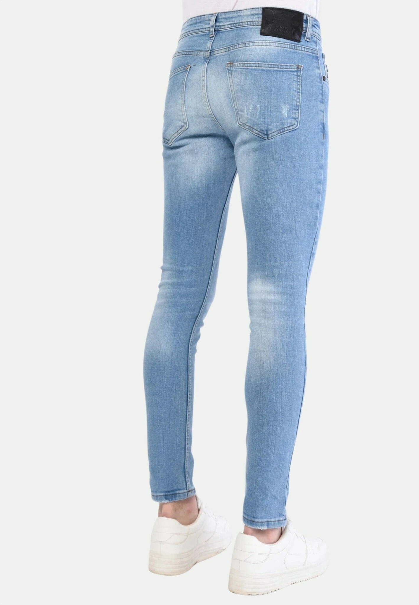 Scheuren - Slim Fit Jeans - Blauw 4 Scheuren - Slim Fit Jeans - Blauw - Afbeelding 2