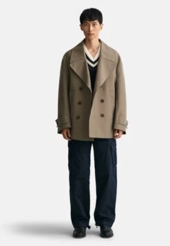 Gant Relaxed Caban - Trenchcoat - Taupe Beige -Jack and Jones Verkoopwinkel 56ad41de2b014ed587ed415171792447