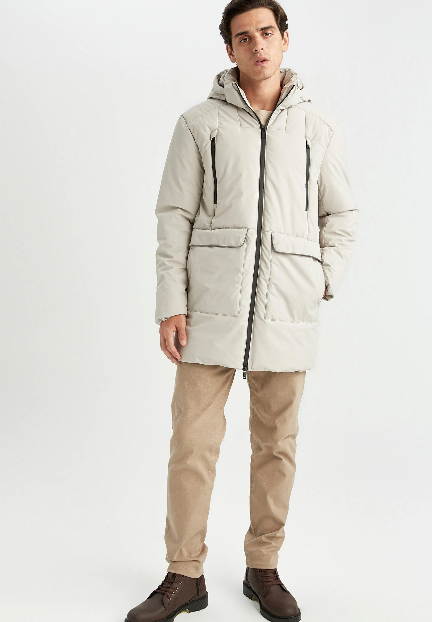 DeFacto Regular Fit - Winterjas - Beige 4 DeFacto Regular Fit - Winterjas - Beige - Afbeelding 2