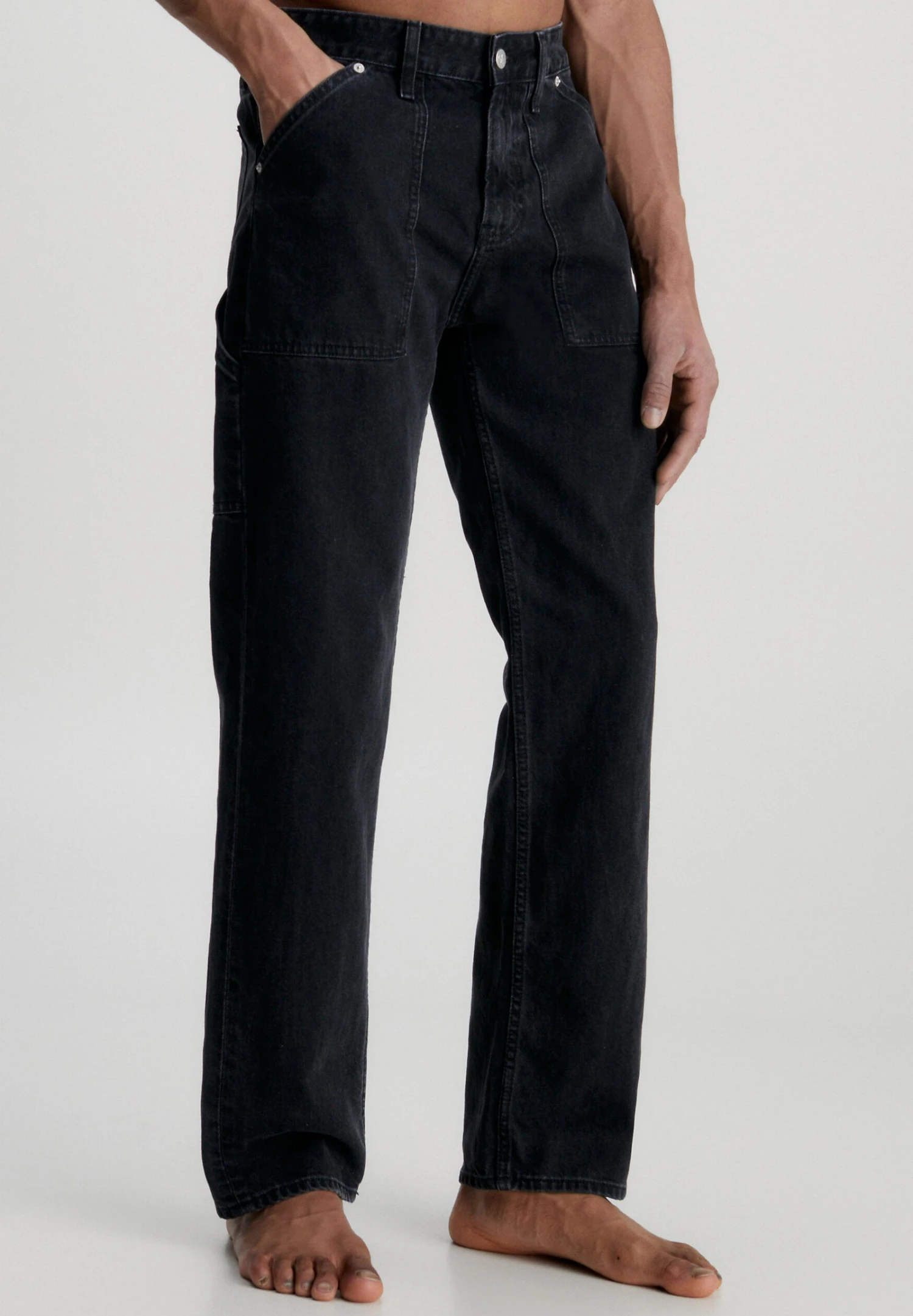 Calvin Klein Jeans Straight Workwear - Straight Leg Jeans - Denim Black 3 Calvin Klein Jeans Straight Workwear - Straight Leg Jeans - Denim Black