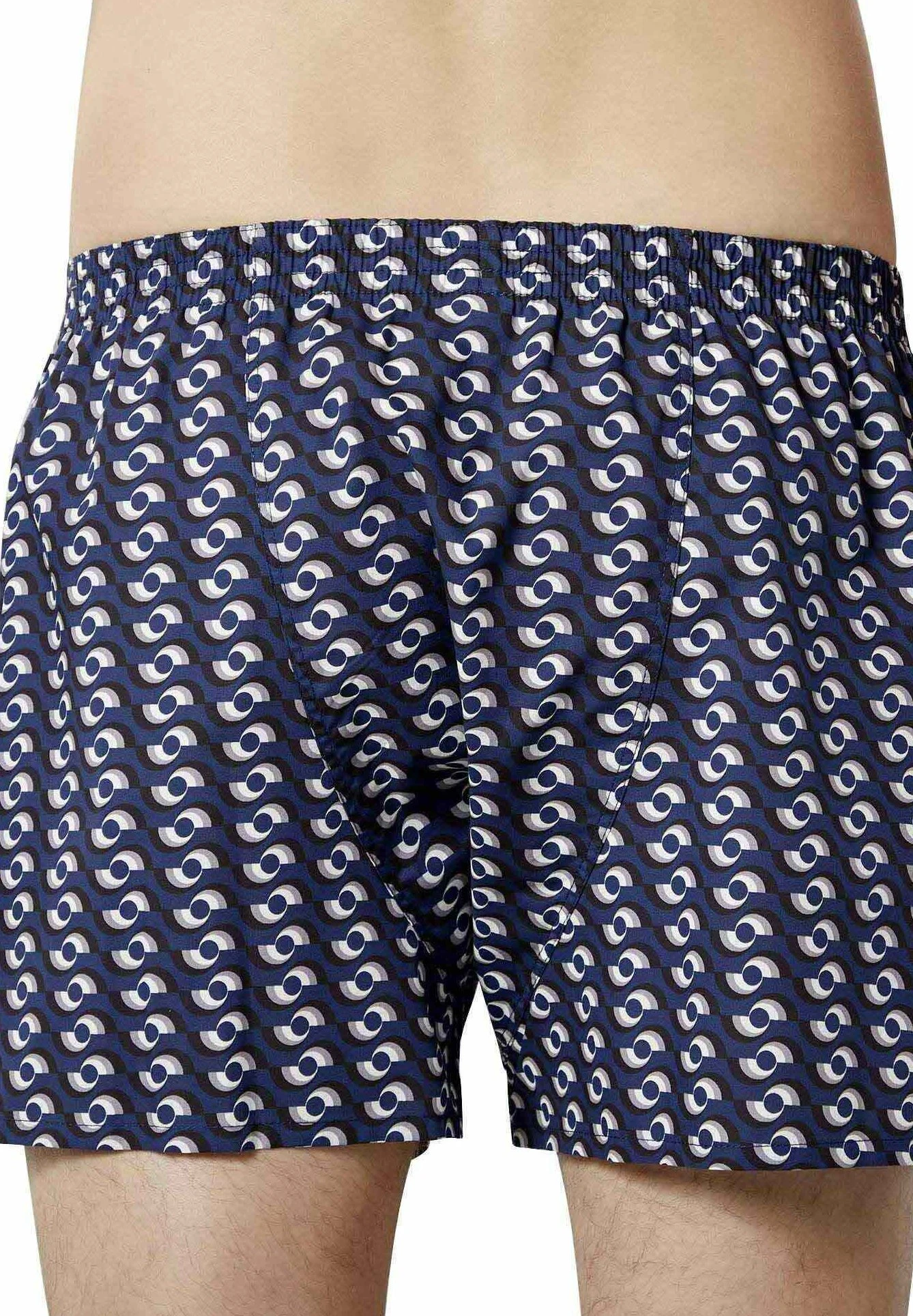 Bruno Banani 2Er Pack Uni/Gemustert - Boxershort - Marine 4 Bruno Banani 2Er Pack Uni/Gemustert - Boxershort - Marine - Afbeelding 2