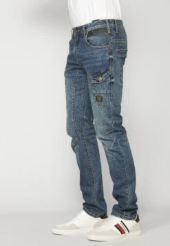 Koroshi Workwear - Straight Leg Jeans - Azul Med Medium Blue -Jack and Jones Verkoopwinkel 58a4a477288840cca5337f96bde527ae