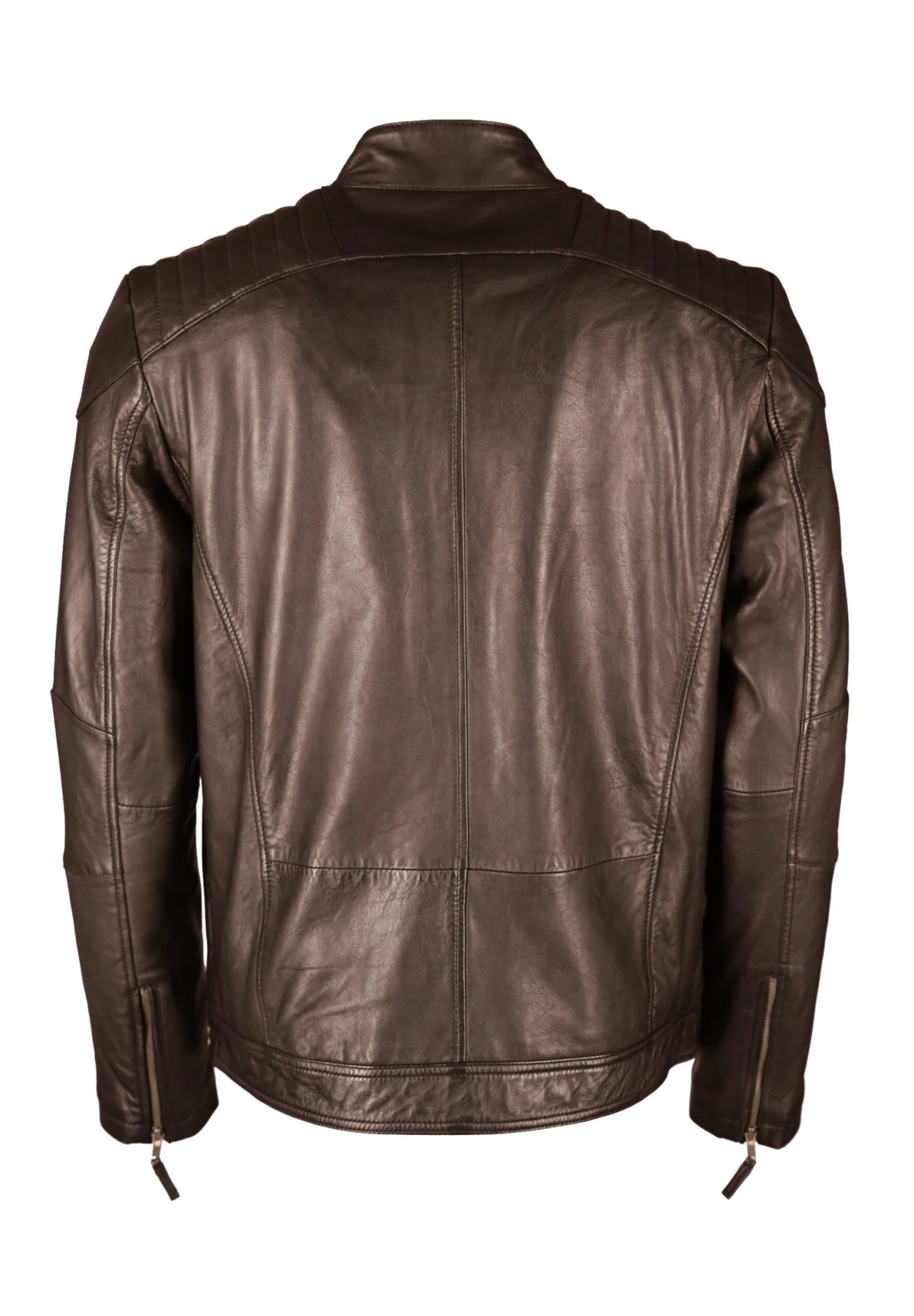 Mit Stehkragen Ik3 - Leren Jas - Brown 4 Mit Stehkragen Ik3 - Leren Jas - Brown - Afbeelding 2