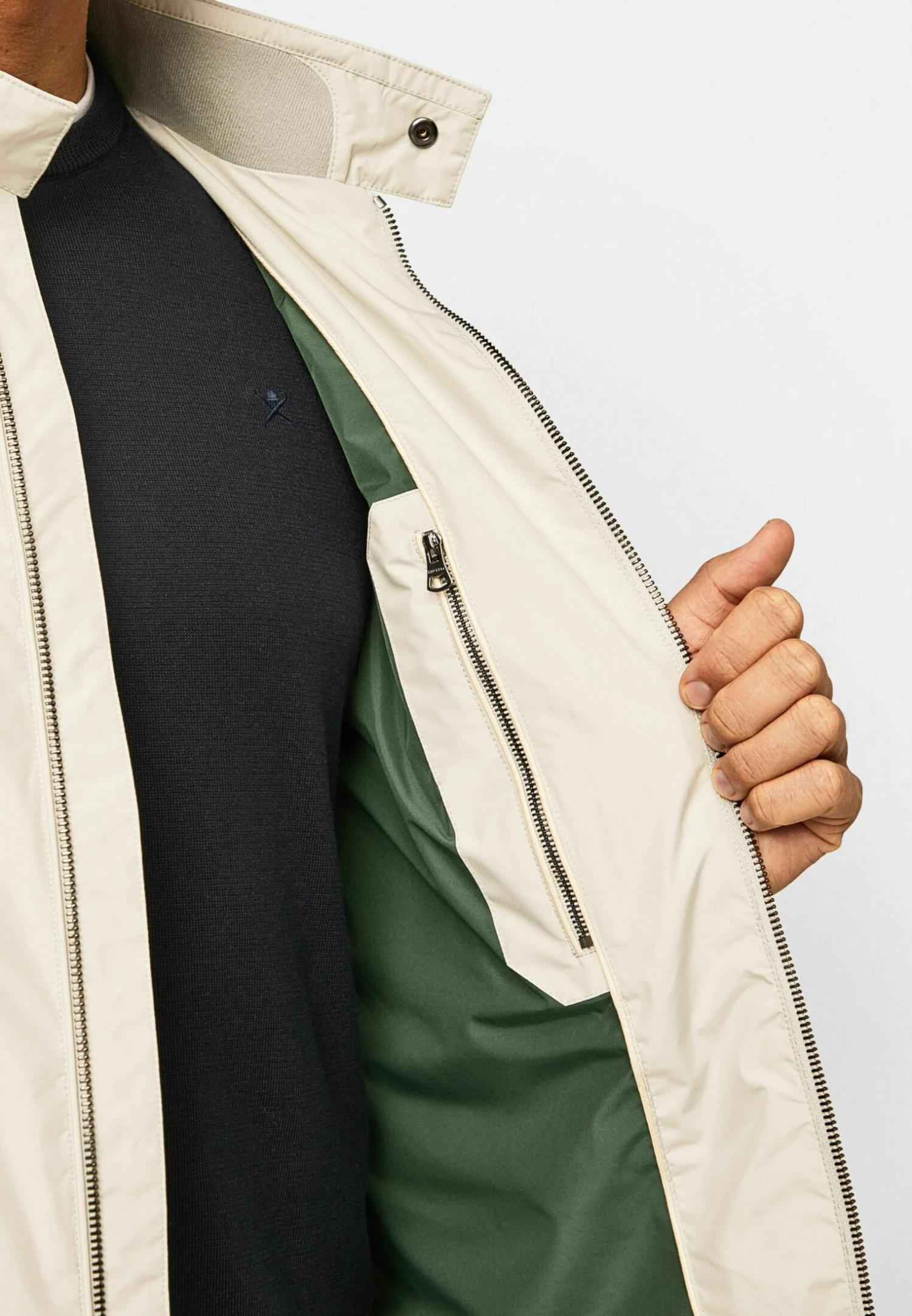 Hackett London Harrington - Jas - Light Grey 6 Hackett London Harrington - Jas - Light Grey - Afbeelding 4