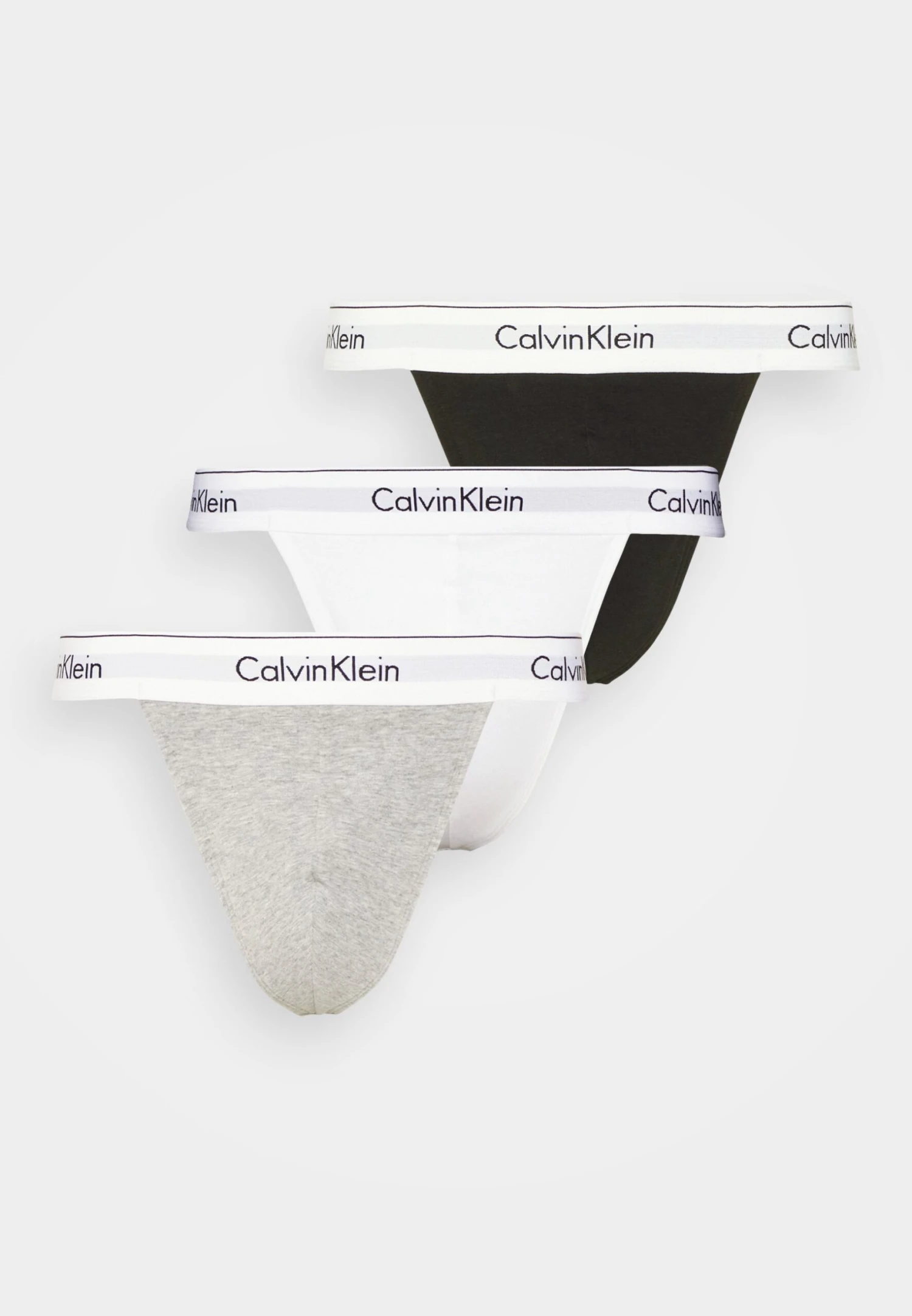 Thong Modern Stretch 3 Pack - Slip - Black/White/Grey Heather 6 Thong Modern Stretch 3 Pack - Slip - Black/White/Grey Heather - Afbeelding 4