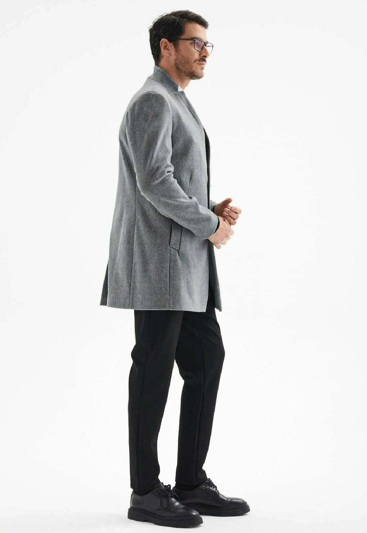 Mantel - Light Grey 6 Mantel - Light Grey - Afbeelding 4