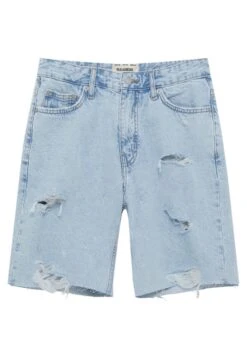 PULL & BEAR Bermuda With Ripped Legs - Jeansshort - Light Blue Denim -Jack and Jones Verkoopwinkel 5d6ac724c94f40138c127c9c96273b07