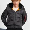Alpha Industries Hooded - Jas - Vintage Grey