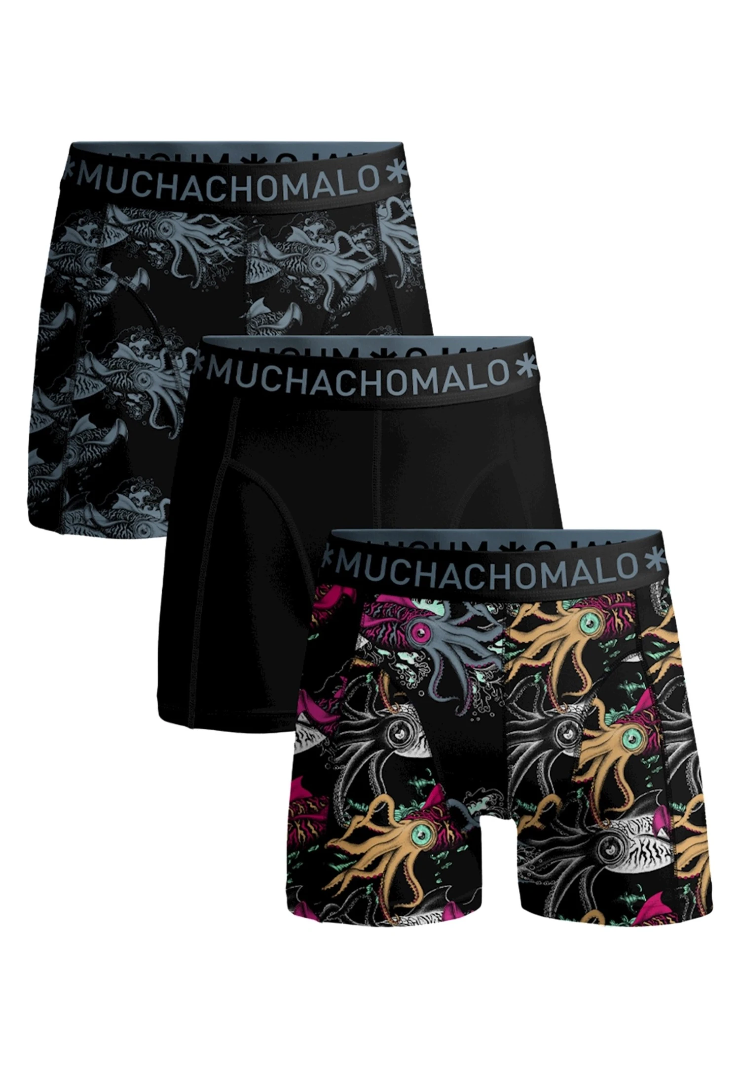Muchachomalo 3 Pack- Onderbroeken - Print Print Black 3 Muchachomalo 3 Pack- Onderbroeken - Print Print Black