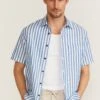 Derek Short Sleeve Shirt - Overhemd - Blue Stripe -Jack and Jones Verkoopwinkel 629d1343c26847f290798e6cf3a49701