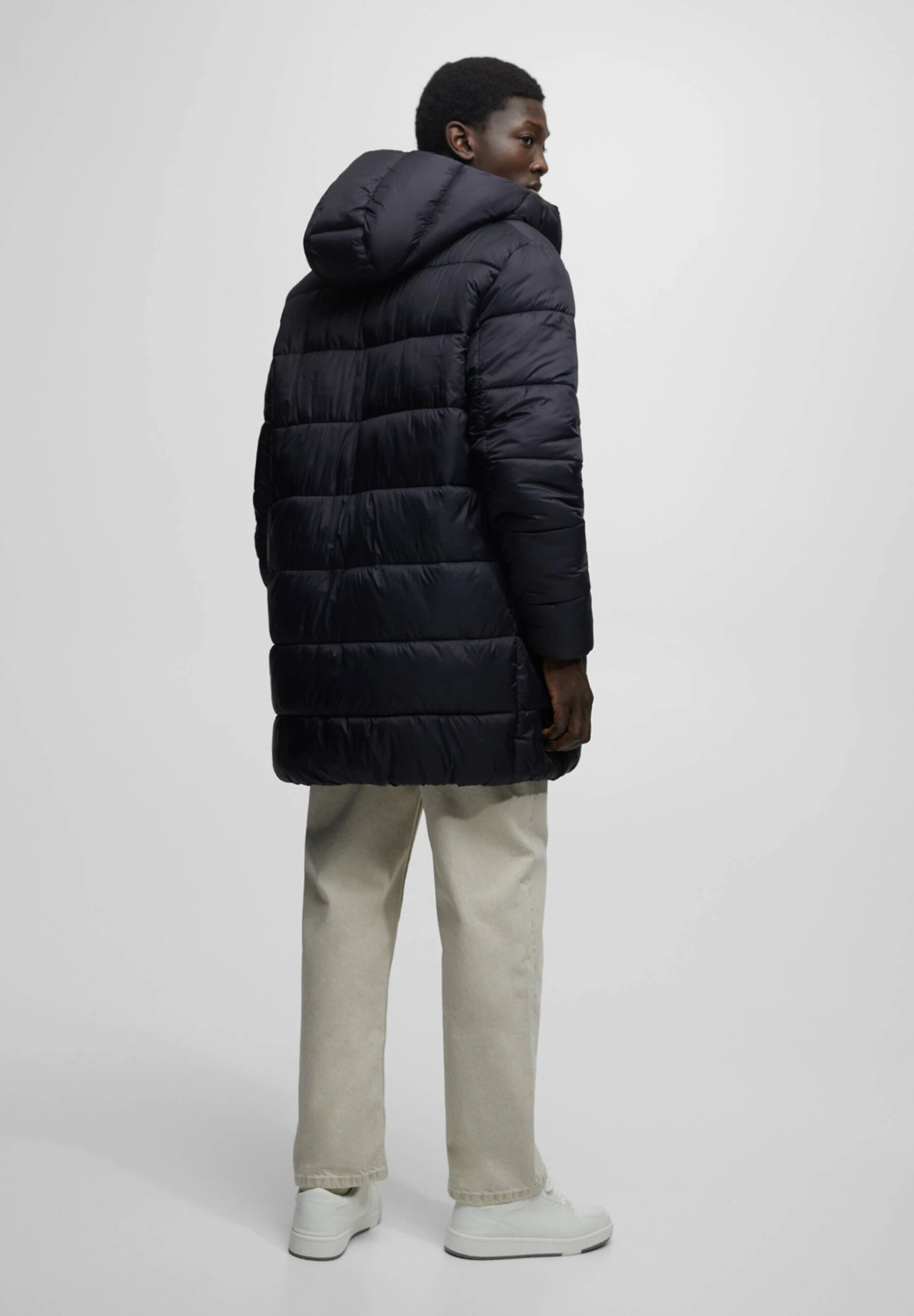 PULL & BEAR Reversible Puffer- Winterjas - Mottled Black 5 PULL & BEAR Reversible Puffer- Winterjas - Mottled Black - Afbeelding 3