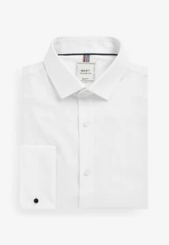 Next Textured Double Cuff - Overhemd - White -Jack and Jones Verkoopwinkel 6438023173074badab63842adb7daded
