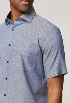 ROY ROBSON Kurzarm- Strukturierte Oberfläche - Overhemd - Blau -Jack and Jones Verkoopwinkel 645ba7ec210f4164bedbddd9f2a3bae4