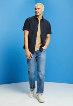 ESPRIT Kurzarm - Overhemd - Navy