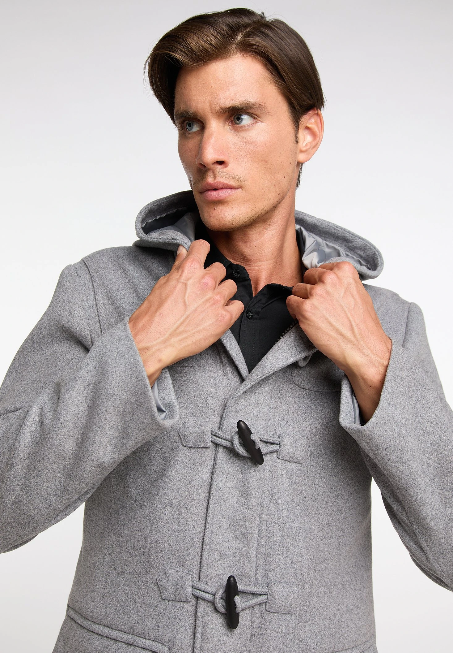 Dreimaster Übergangs - Halflange Jas - Grau Melange 6 Dreimaster Übergangs - Halflange Jas - Grau Melange - Afbeelding 4