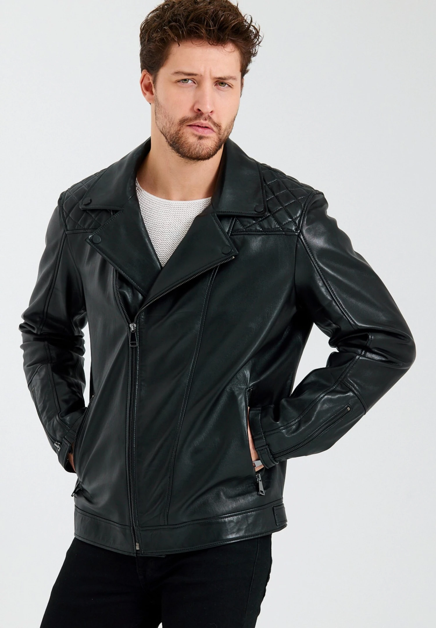 Leren Jas - Schwarz 6 Leren Jas - Schwarz - Afbeelding 4