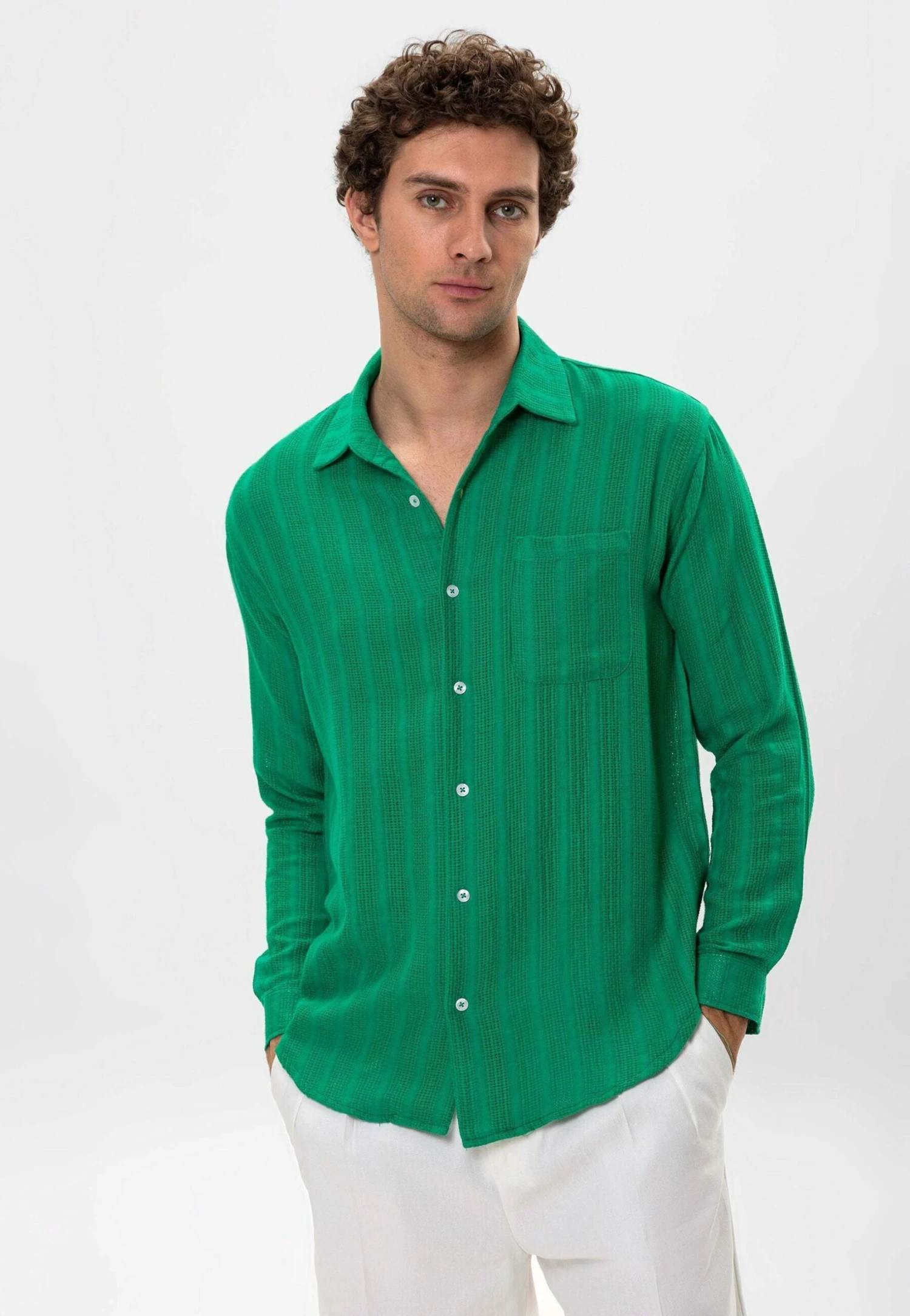 Casual- Overhemd - Duck Green 3 Casual- Overhemd - Duck Green