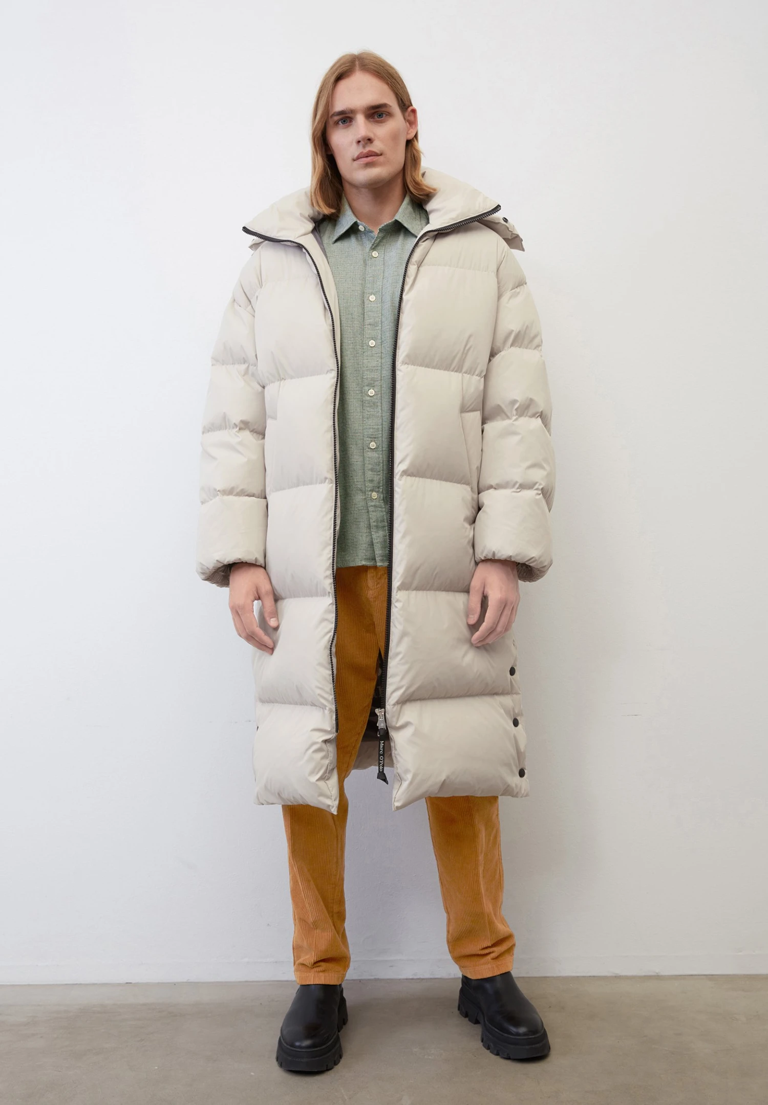 Marc O'Polo Jacket Puffer Long Hood Side Vents - Donsjas - Natural 7 Marc O'Polo Jacket Puffer Long Hood Side Vents - Donsjas - Natural - Afbeelding 5