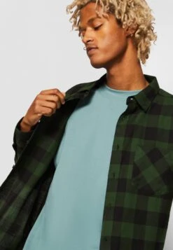 URBAN CLASSICS Checked - Overhemd - Black/Forest -Jack and Jones Verkoopwinkel 680bafa3984444738f6cc4b100da65e9