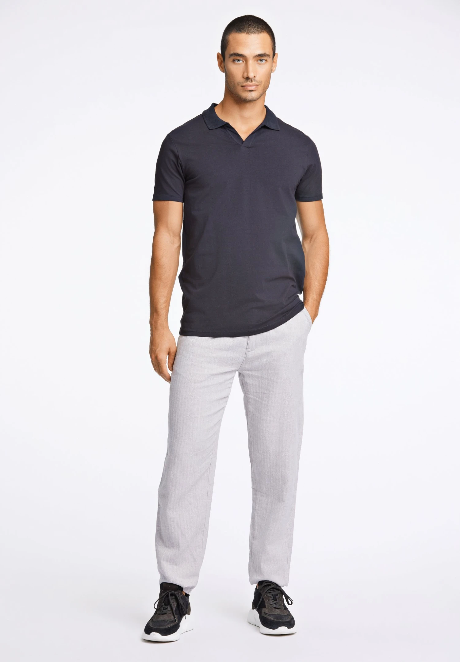 Lindbergh Herringbone - Broek - Grey Mel 4 Lindbergh Herringbone - Broek - Grey Mel - Afbeelding 2