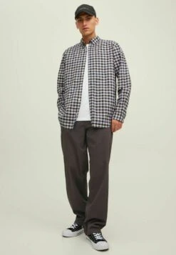 Jack & Jones Kariertes- Overhemd - Bright White -Jack and Jones Verkoopwinkel 697a7f5870ee4da281043a300868e69e