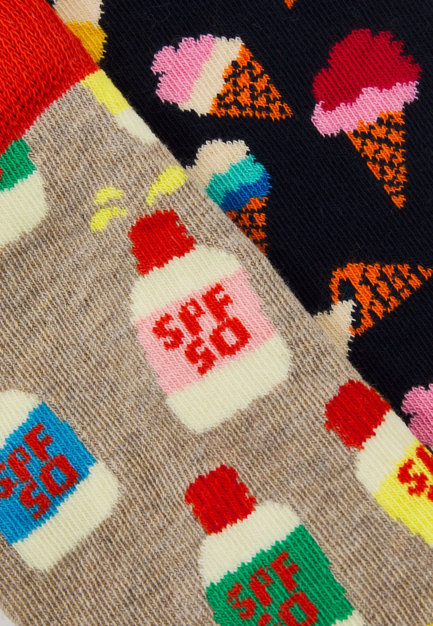 Happy Socks Spf50 Ice Unisex 2 Pack - Sokken - Light Brown/Navy 4 Happy Socks Spf50 Ice Unisex 2 Pack - Sokken - Light Brown/Navy - Afbeelding 2