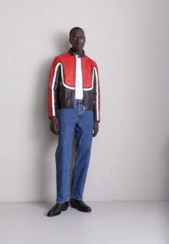 J.Lindeberg Boris Colorblock Biker - Leren Jas - Chili Pepper -Jack and Jones Verkoopwinkel 6ceb924c3b0845b28f83b0070db2e7fe