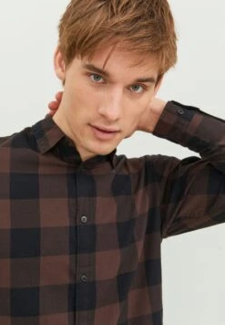 Jack & Jones Jegingham- Overhemd - Seal Brown Fit Slim Fit -Jack and Jones Verkoopwinkel 6d3830be26744a47bd4cb98c470c8bd4