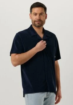 Woodbird Mays Towel - Overhemd - Donkerblauw