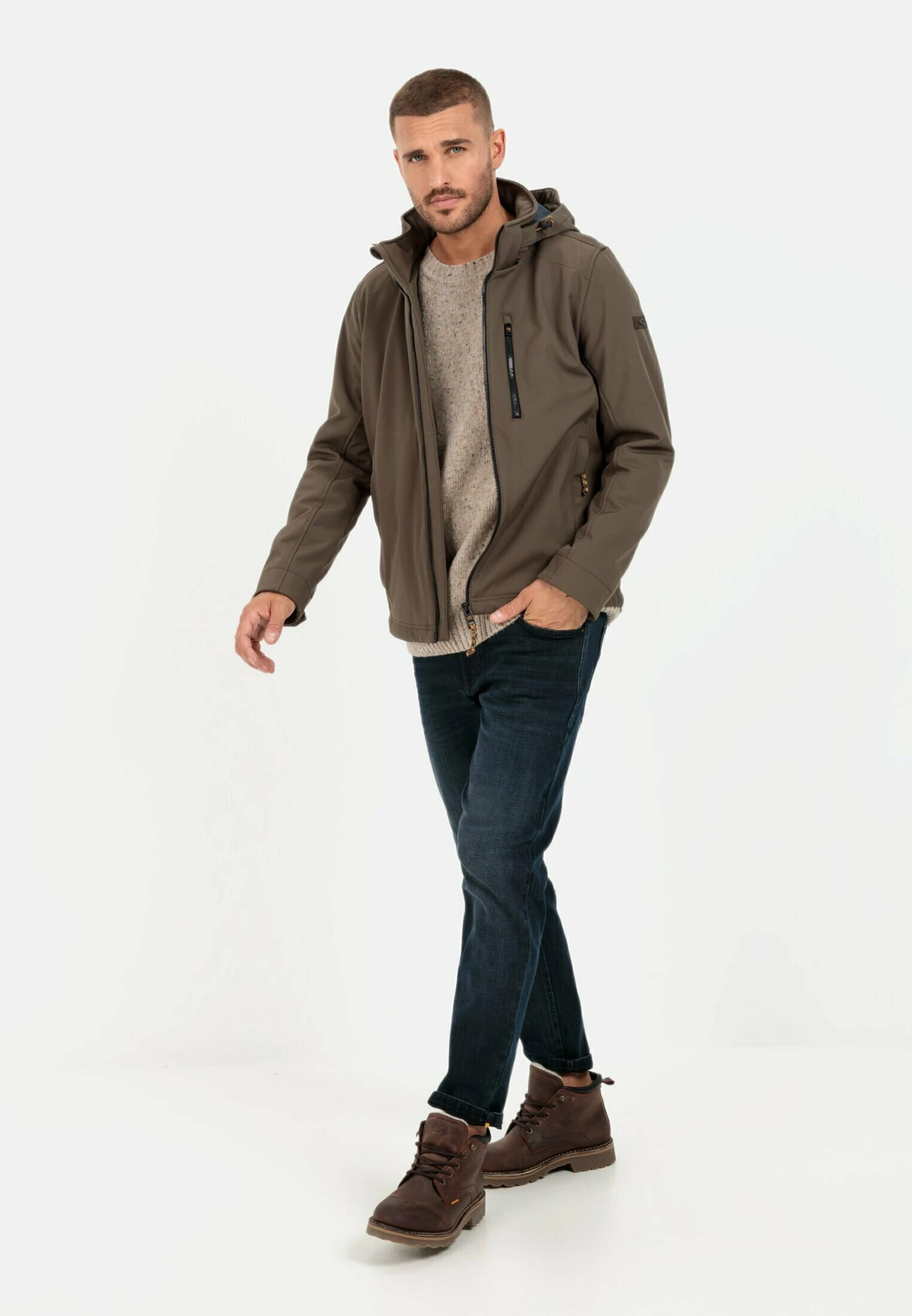 Camel Active Mit Abnehmbarer Kapuze - Outdoorjas - Dark Brown 4 Camel Active Mit Abnehmbarer Kapuze - Outdoorjas - Dark Brown - Afbeelding 2