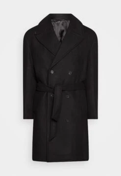 New Belted Coat - Mantel - Black -Jack and Jones Verkoopwinkel 6de29e158d9b4bc38efd6b409e1afa90