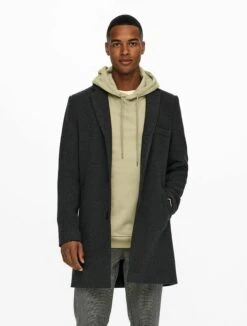 Only & Sons Onsjaylon Otw - Mantel - Dark Grey Melange