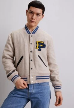 Filling Pieces Varsity Jacket - Bomberjacks - Sand