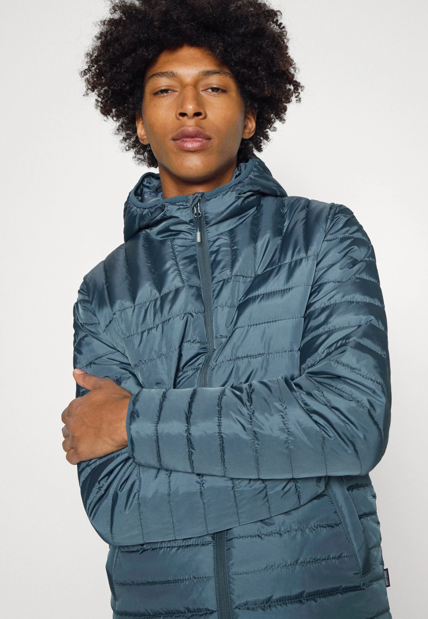 Only & Sons Onspiet Quilted Hood Jacket- Jas - Dark Slate 6 Only & Sons Onspiet Quilted Hood Jacket- Jas - Dark Slate - Afbeelding 4
