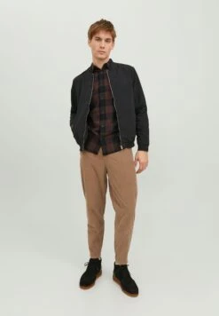 Jack & Jones Jegingham- Overhemd - Seal Brown Fit Slim Fit -Jack and Jones Verkoopwinkel 708e938759f44867acc6f68f44b8f325