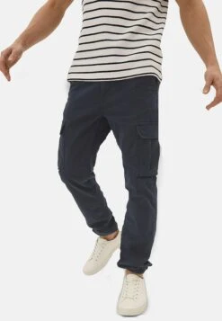 Marks & Spencer Slim Fit Cuffed Cargo - Broek - Dark Navy