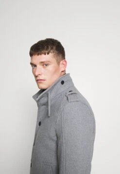Selected Homme Slhnoah- Mantel - Grey Melange -Jack and Jones Verkoopwinkel 70e42cf668954fcd871a63123e796789