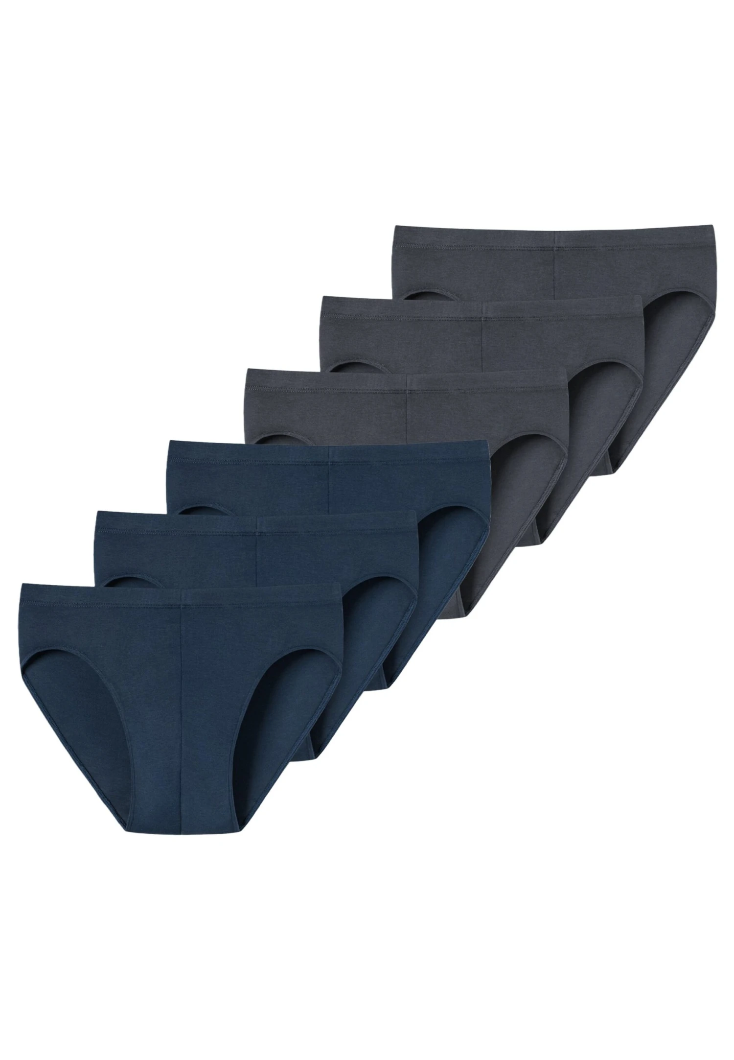 Unterhose 6Er Pack Basic - Slip - Blau Grau 7 Unterhose 6Er Pack Basic - Slip - Blau Grau - Afbeelding 5