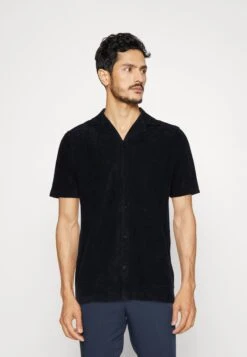 Lindbergh Towel Resort Collar - Overhemd - Navy