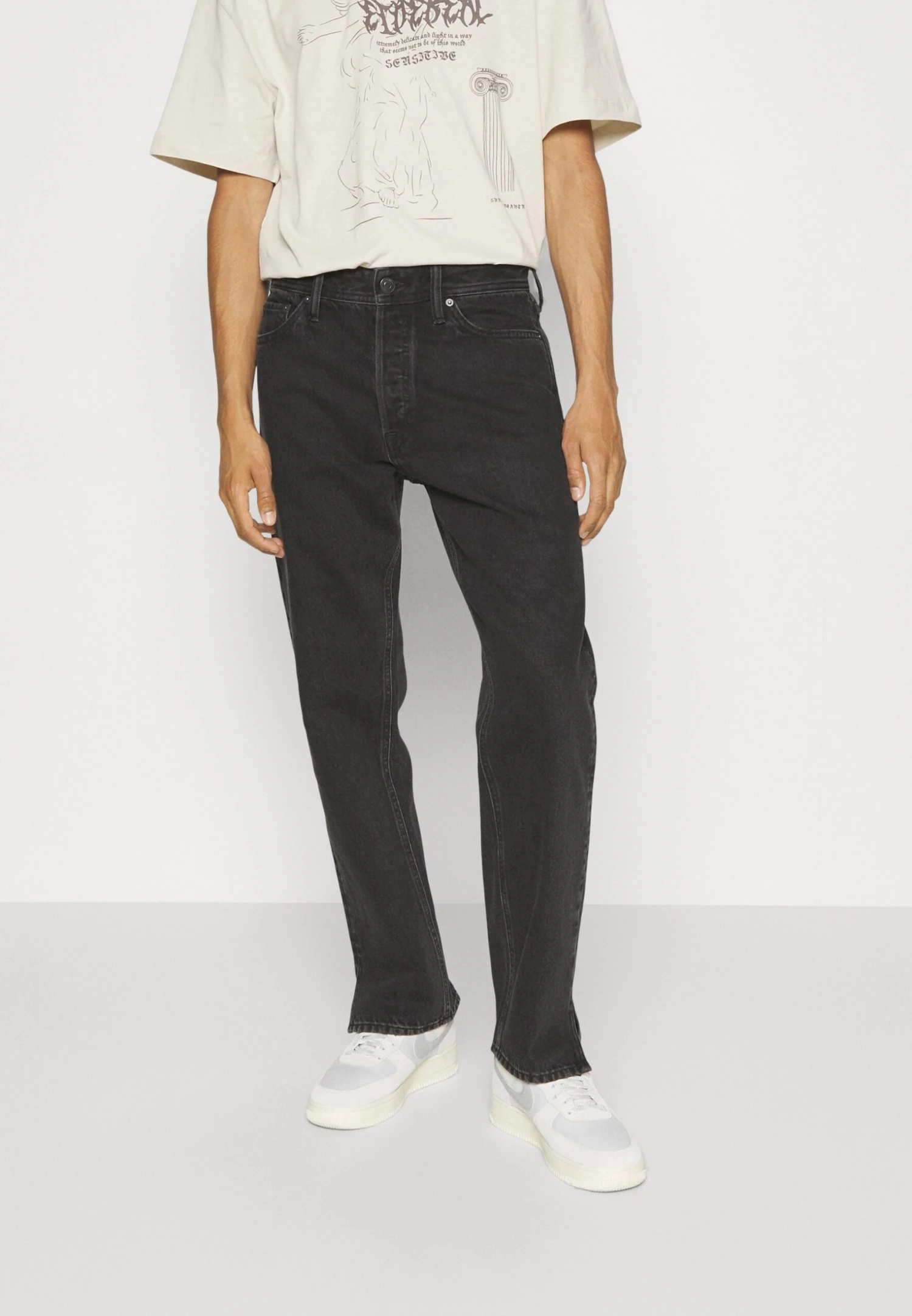 Jack & Jones Jjichris Jjoriginal Slit - Relaxed Fit Jeans - Black Denim 3 Jack & Jones Jjichris Jjoriginal Slit - Relaxed Fit Jeans - Black Denim