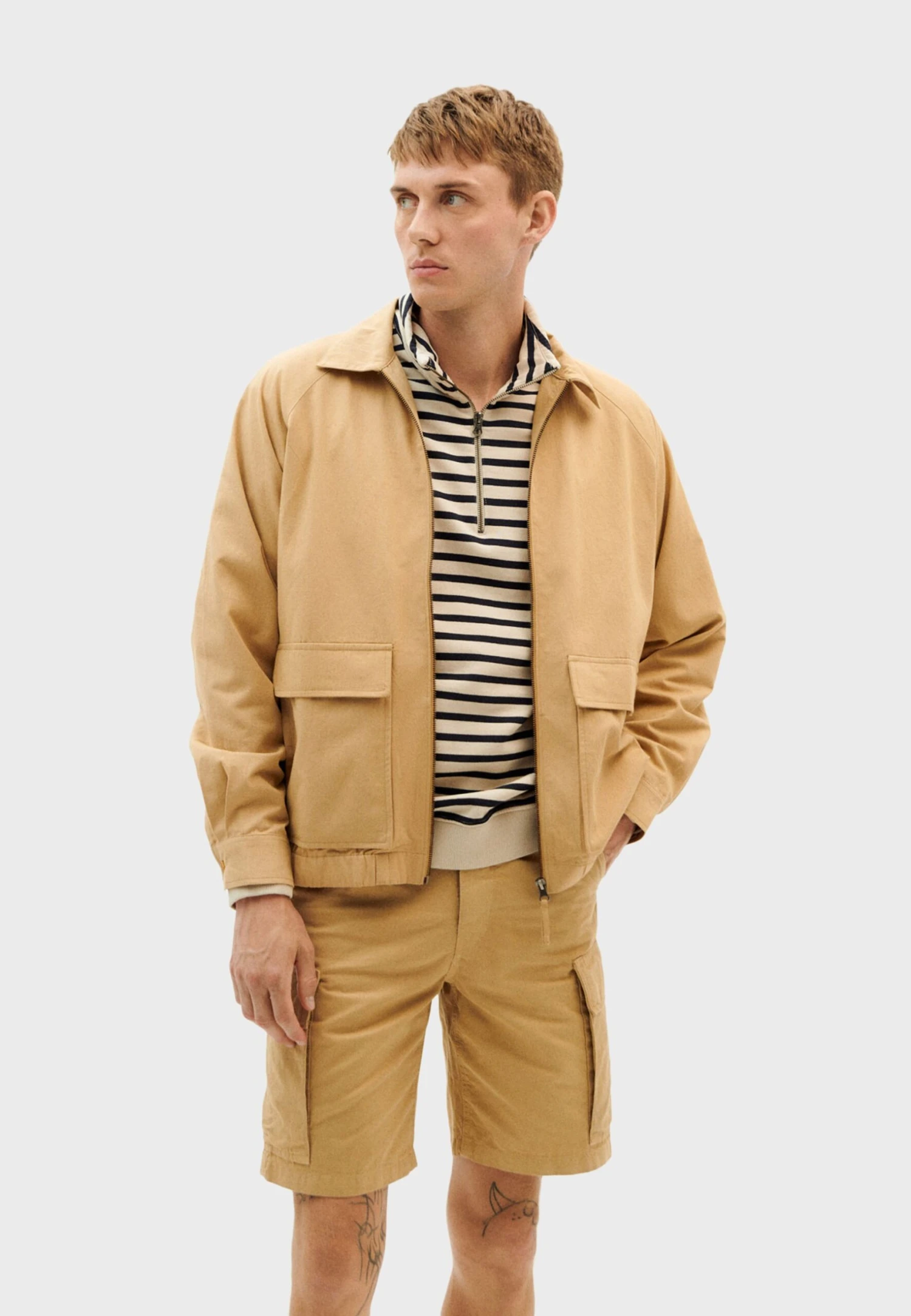 Thinking Mu Dragonfly - Lichte Jas - Beige 3 Thinking Mu Dragonfly - Lichte Jas - Beige