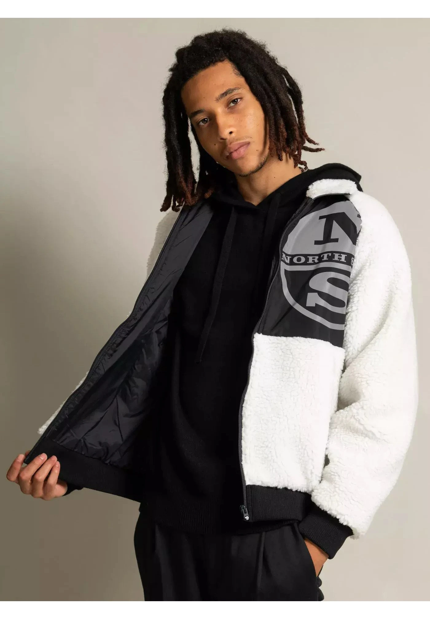 North Sails Full Zip Graphic - Fleecejas - Ecru 7 North Sails Full Zip Graphic - Fleecejas - Ecru - Afbeelding 5