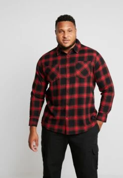 URBAN CLASSICS Checked Flanell Shirt 6 - Overhemd - Black/Red