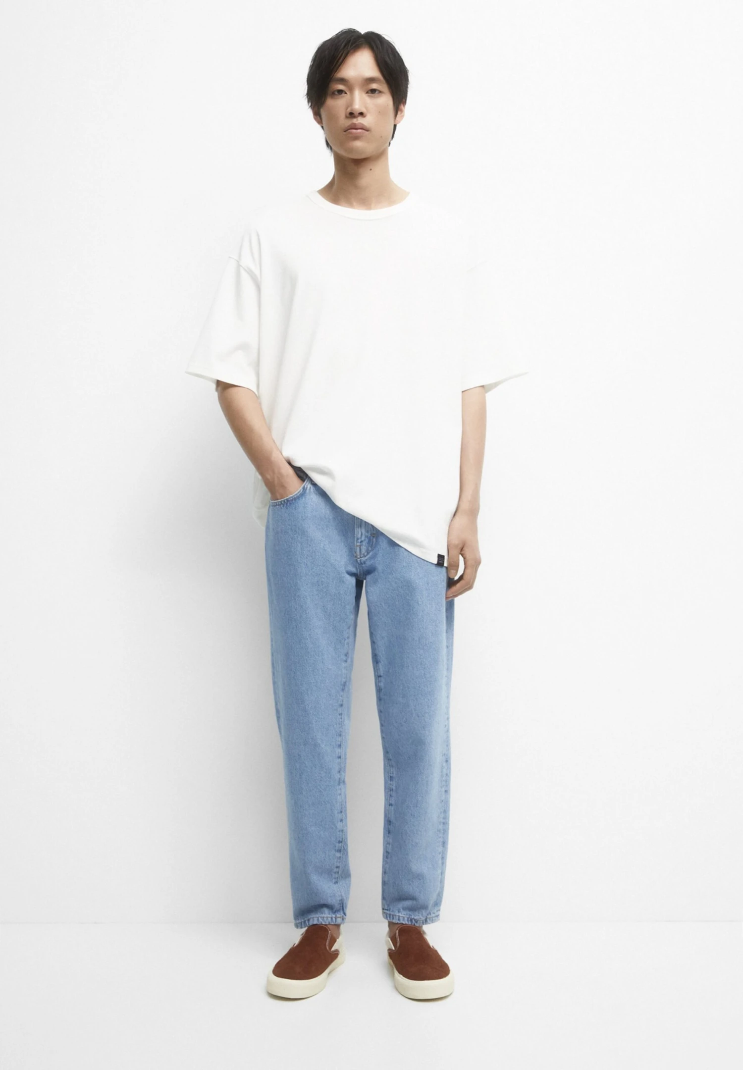 PULL & BEAR Coloured Standard - Slim Fit Jeans - Stone Blue Denim 4 PULL & BEAR Coloured Standard - Slim Fit Jeans - Stone Blue Denim - Afbeelding 2