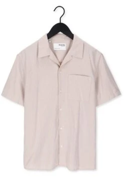 Selected Homme Slhrelaxtiger Ss Structure - Overhemd - Beige -Jack and Jones Verkoopwinkel 7a109361c0054acdb05cbdeb56ef3347