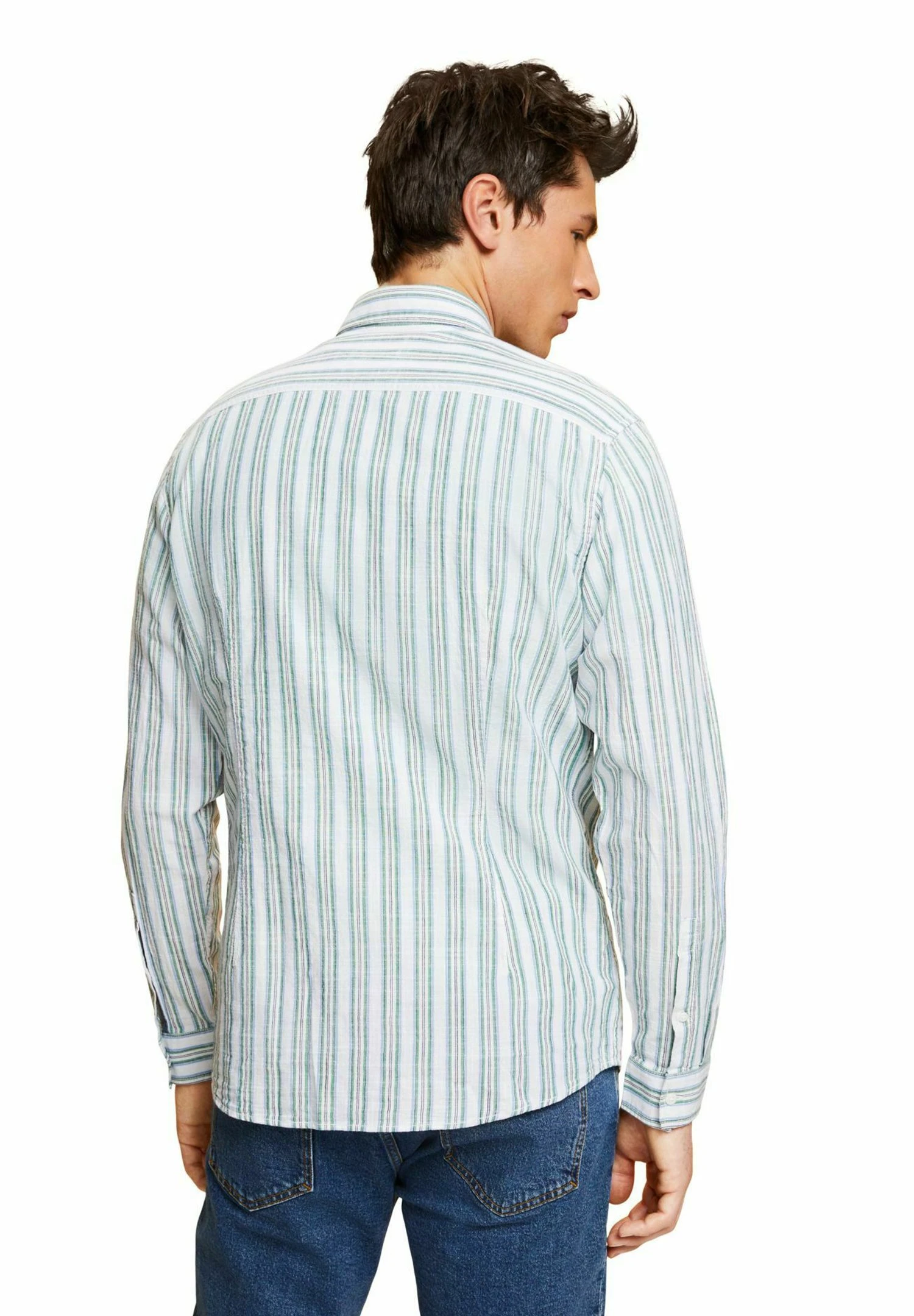 Edc By Esprit Gestreiftes Aus - Overhemd - White 4 Edc By Esprit Gestreiftes Aus - Overhemd - White - Afbeelding 2